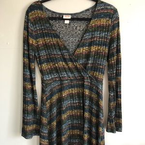 Vintage-inspired, Knitted Ribbed Dress